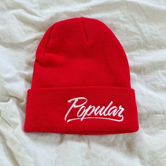 Popular Demand Red Beanie NWOT - Picture 1 of 2